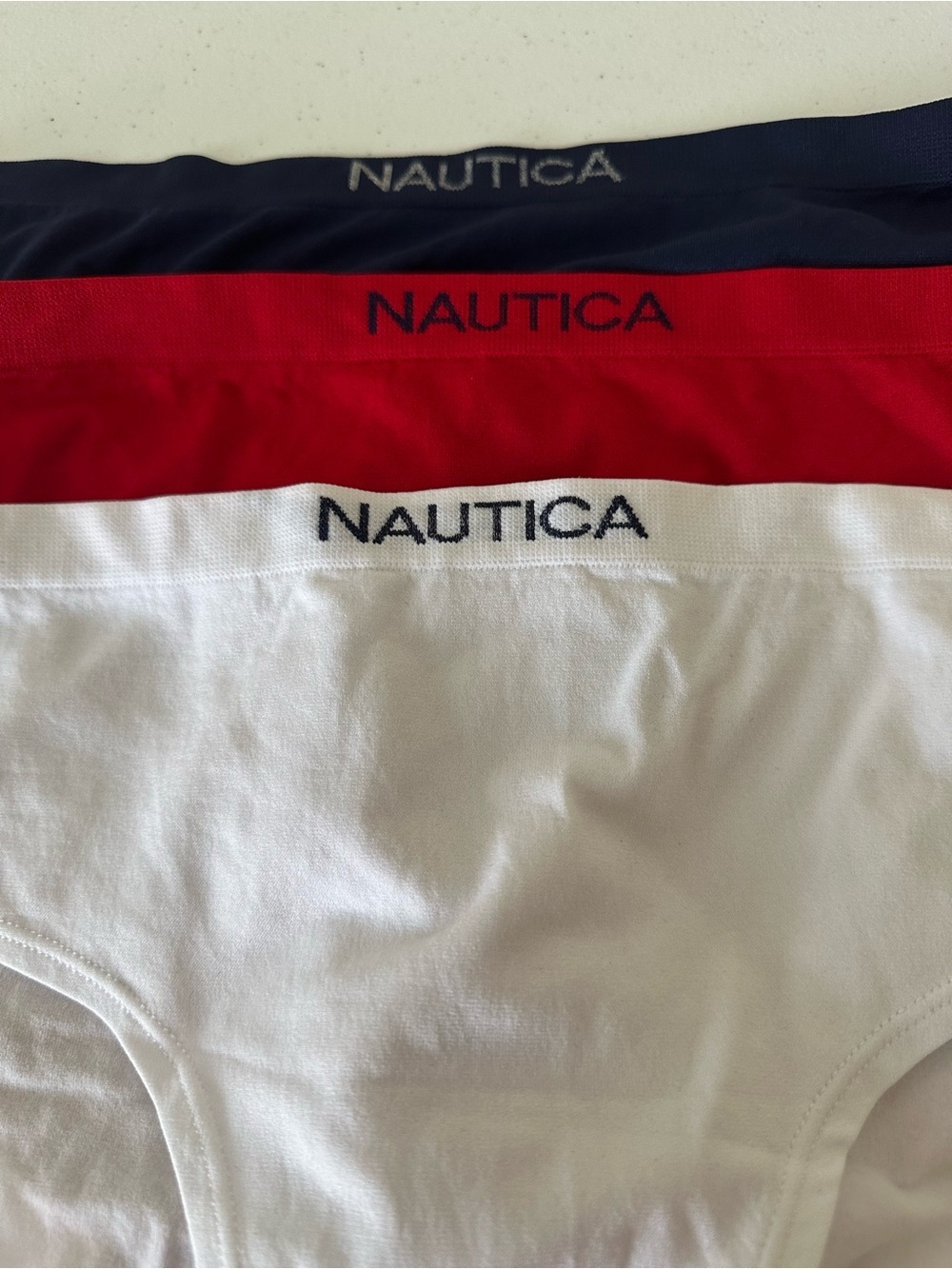 Nautica Cotton Bikini Briefs - uWhite, Red, Navy (3 Pack) size 1X/ NWOT 1148 - Picture 3 of 4